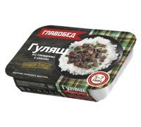 Гуляш Главобед из говядины с рисом замороженный 300гр