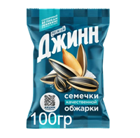 Семечки Джинн Полосатые соленые 100гр