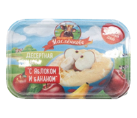 Десертная масса Масленково с яблоком и бананом 350гр