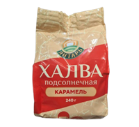 Халва Янтарь подсолнечная карамель 240гр