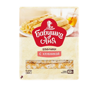 Блинчики Бабушка Аня с клубникой 360гр 