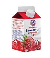 Биойогурт Восток Молоко с клубникой жир 1,5% т/пак 0.45л
