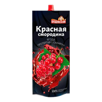 Красная смородина Буздякский протертая с сахаром дой-пак 280гр