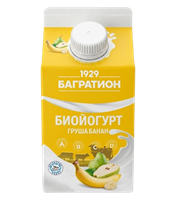 Биойогурт Багратион груша банан 1,5% 450гр