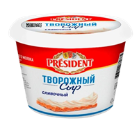 Сыр творожный President сливочный 140гр