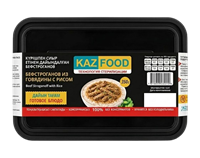 Бефстроганов KAZFOOD из говядины с рисом 350гр