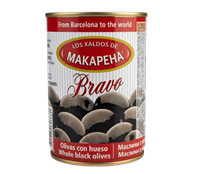 Оливки Makarena/BRAVO черные без косточек 314мл