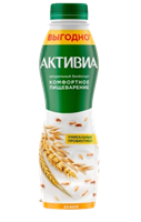 Йогурт питьевой Активиа Злаки 650гр