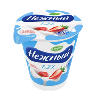 Йогурт Campina Нежный с соком Клубники 0,1% 320гр