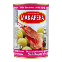 Оливки Makarena зеленые с креветкой 300мл