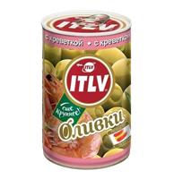 Оливки ITLV зеленые с креветками 300мл