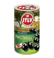 Оливки ITLV Selecto черные без косточек 370мл