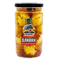 Оливки HiFood с косточкой премиум в остром рассоле 350гр