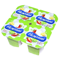 Йогурт Campina Нежный Лайт Банан-Клубника 0,1% 95гр