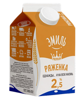 Ряженка Эмиль 2,5% 450гр 