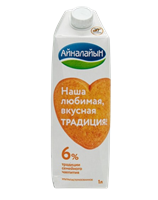 Молоко Айналайын 6% 1 л