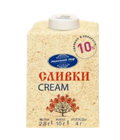 Сливки Молочный мир 10% жир 0,5л