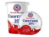 Сметана Восток Молоко жир 20% 380гр 
