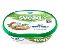 Сыр творожный Sveza с зеленью ванна 150гр