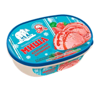 Мороженое Миша Йогурт с клубникой ванна 490гр