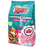 Кукурузные шарики Хит со вкусом малины 200гр