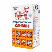 Сливки Петропавловские 250мл  10%