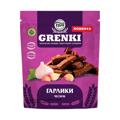 Гренки Гарлики Flint со вкусом чеснока 90гр - фото 28593