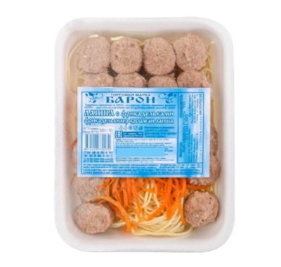 Лапша Барон с фрикадельками 520гр - фото 33319