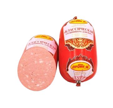 Колбаса вареная Рубиком Классическая со шпиком для Вас 500гр - фото 33332