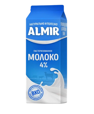 Молоко Almir жир. 4% 0,9л - фото 33362