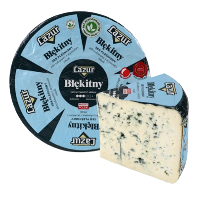 Сыр Lazur Голубой полутвердый с благородной плесенью кг - фото 33457