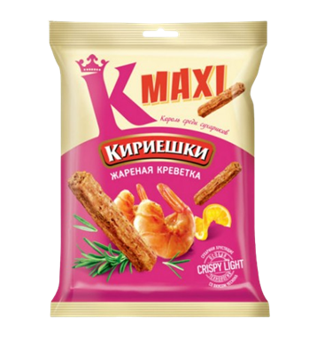 Кириешки Maxi Жареная креветка 60гр - фото 33551
