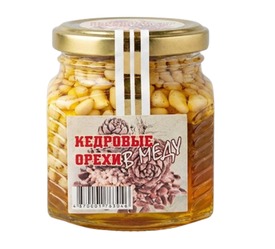 Мёд с кедровым орехом ст/б 350 гр - фото 34210