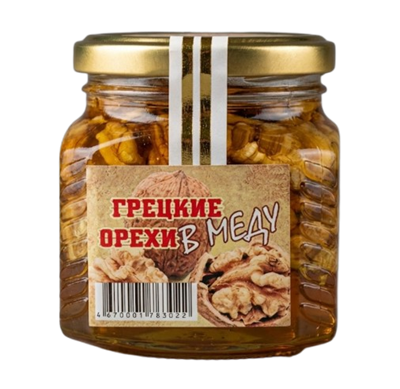 Мёд с грецким орехом ст/б 350 гр - фото 34211