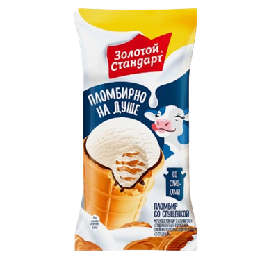 Мороженое Золотой Стандарт Со сгущенкой стакан 80гр  - фото 34273
