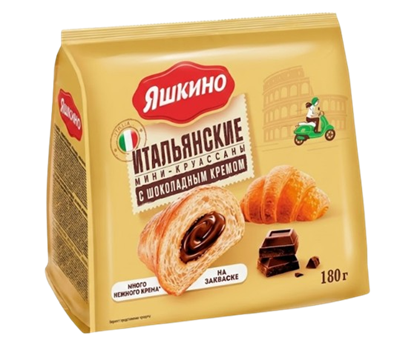 Мини-Круассаны с шоколадным кремом 180гр - фото 34453