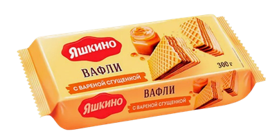 Вафли Яшкино с вареной сгущенкой 300гр - фото 34467