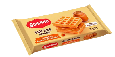 Мягкие вафли с вареной сгущенкой 120гр - фото 34478