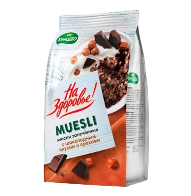 Мюсли На Здоровье с шоколадом и орехам 300гр - фото 34656