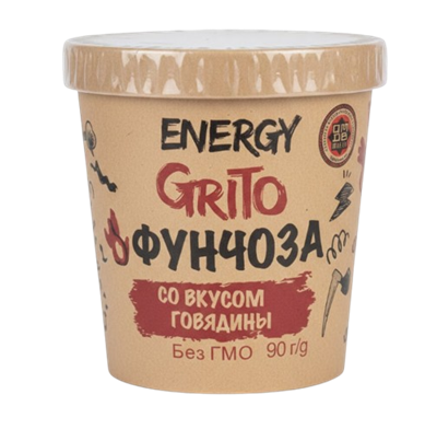 Фунчоза Grito Energy говядина 90гр - фото 34751
