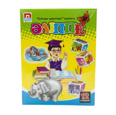 Кубики Азбука/Әліппе в картинках, 12куб, 3+ - фото 35222