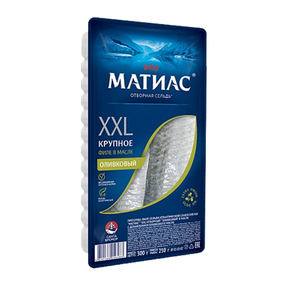 Филе сельди Матиас Оливковый 300гр - фото 35263