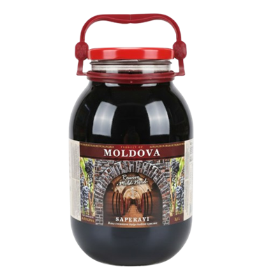 Вино Банка Saperavi кр. п/сл Молдова 3л  - фото 35275