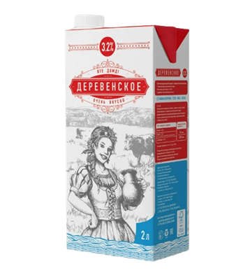 Молосодержащий продукт Деревенское 3,2% ТВА пастер. 2 л - фото 35344