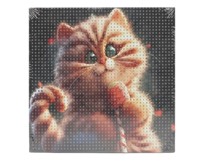 Мозаика Алмазная ВКМ022 Котик 20*20см  - фото 35420