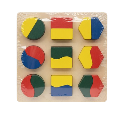 Игра развивающая Фигуры, дерево, 9шт, 1-3г - фото 35428