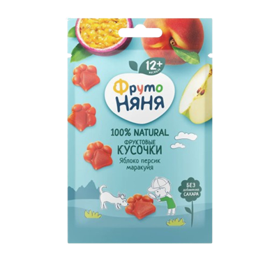 Фруктовые кусочки Фруто-Няня яблоко персик маракуйя 15гр - фото 35465