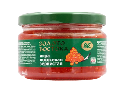 Икра лососевая зернистая Золото востока 200гр пл/б - фото 35675