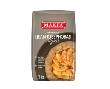 Мука Макфа пшеничная цельнозерновая 1кг - фото 35795