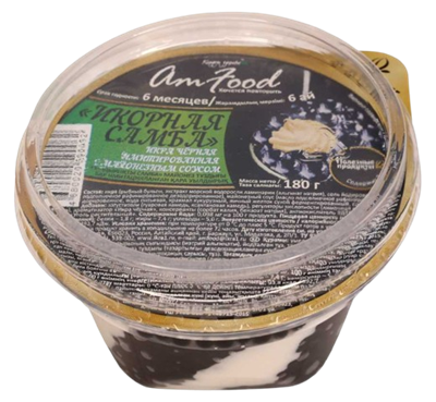 Икра Am Food Икорная самба черная имит.с майонезным соусом 180гр - фото 36107